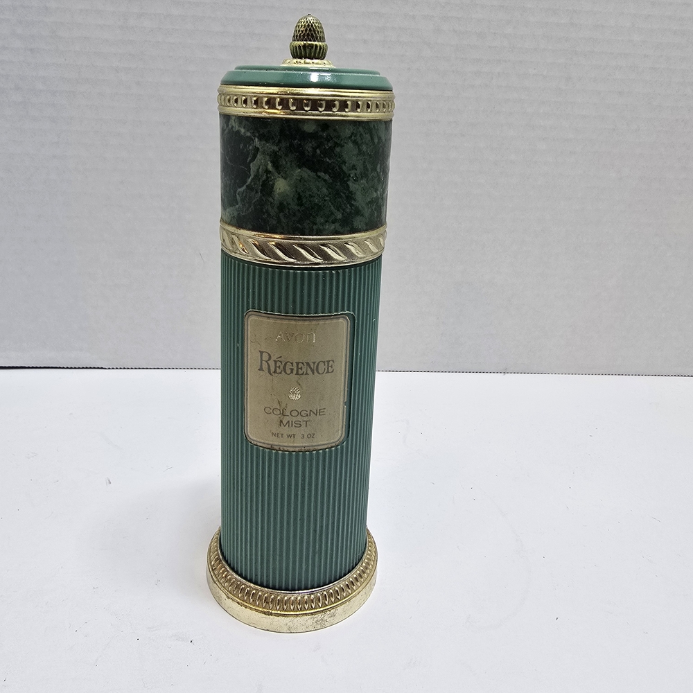 Avon Green and Gold Régence Cologne Mist Bottle